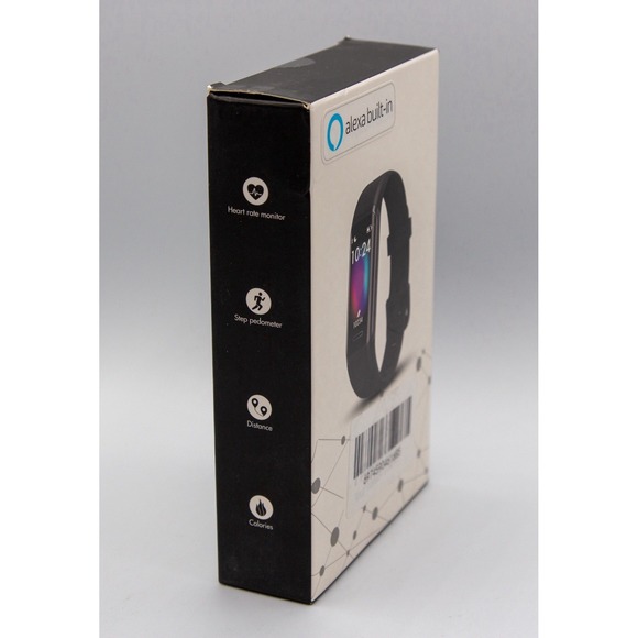 Alexa Fit Tracker Smart Watch Black Steps Heart Rate Calories New - Picture 4 of 8